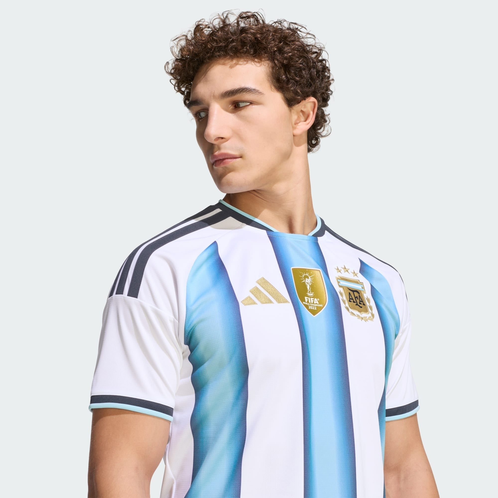 Camisa Argentina I 2026 - Torcedor Masculina - Branca e Azul
