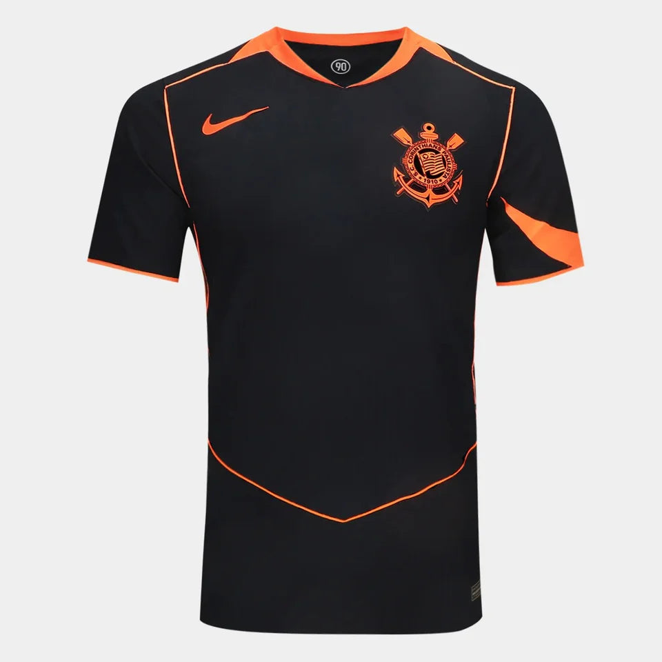 Camisa Nike Corinthians Total 90 III 25/26 Jogador Preto e Laranja