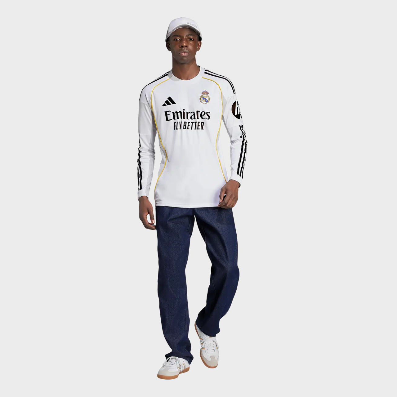 Camisa Manga Longa Real Madrid I 25/26 Torcedor adidas Branca