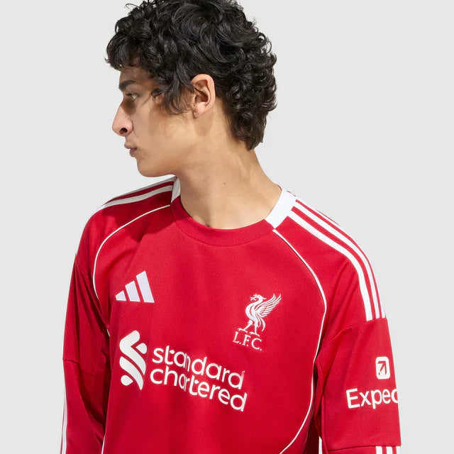 Camisa Manga Longa Liverpool I 25/26 Torcedor Nike Masculina Vermelho