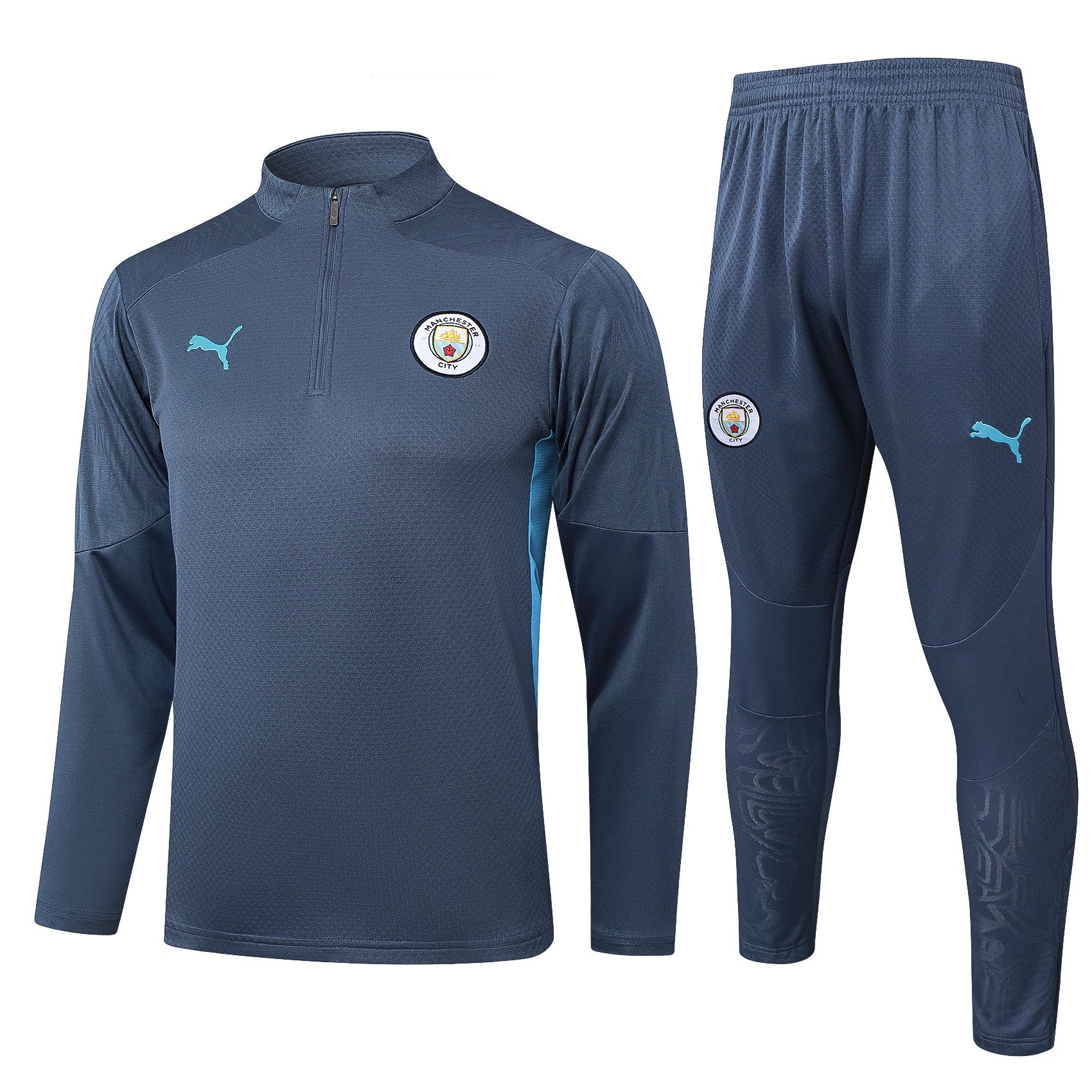 Conjunto Agasalho Treino Manchester City 24/25 Cinza