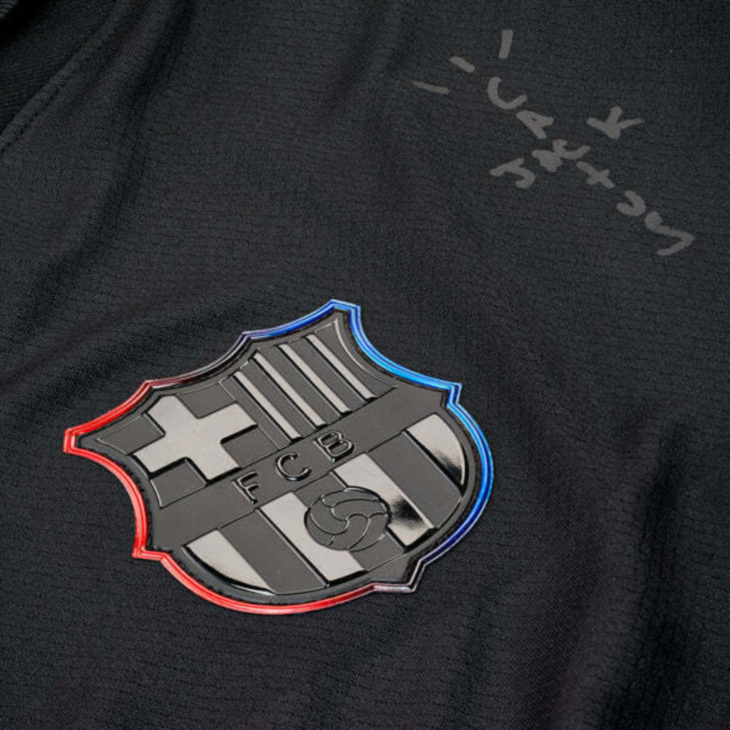 Camisa Barcelona Away x Travis Scott 24/25 Torcedor Masculino All Black
