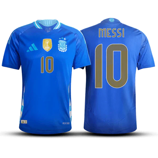 Camisa Argentina II 24/25 Messi #10 + Patch Campeão do Mundo