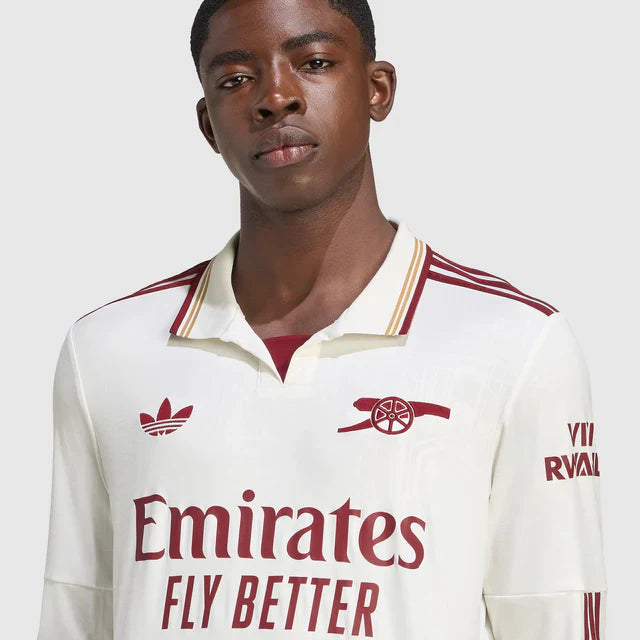 Camisa Manga Longa Arsenal III 25/26 Torcedor adidas Masculina Off White