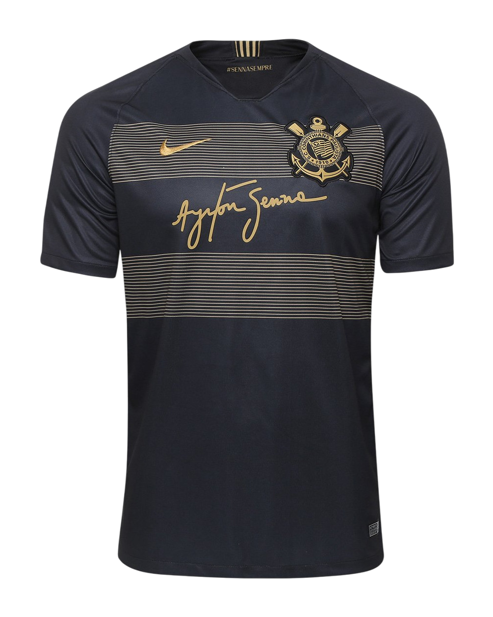 Camisa Retrô Corinthians Ayrton Senna 18/19 Preto