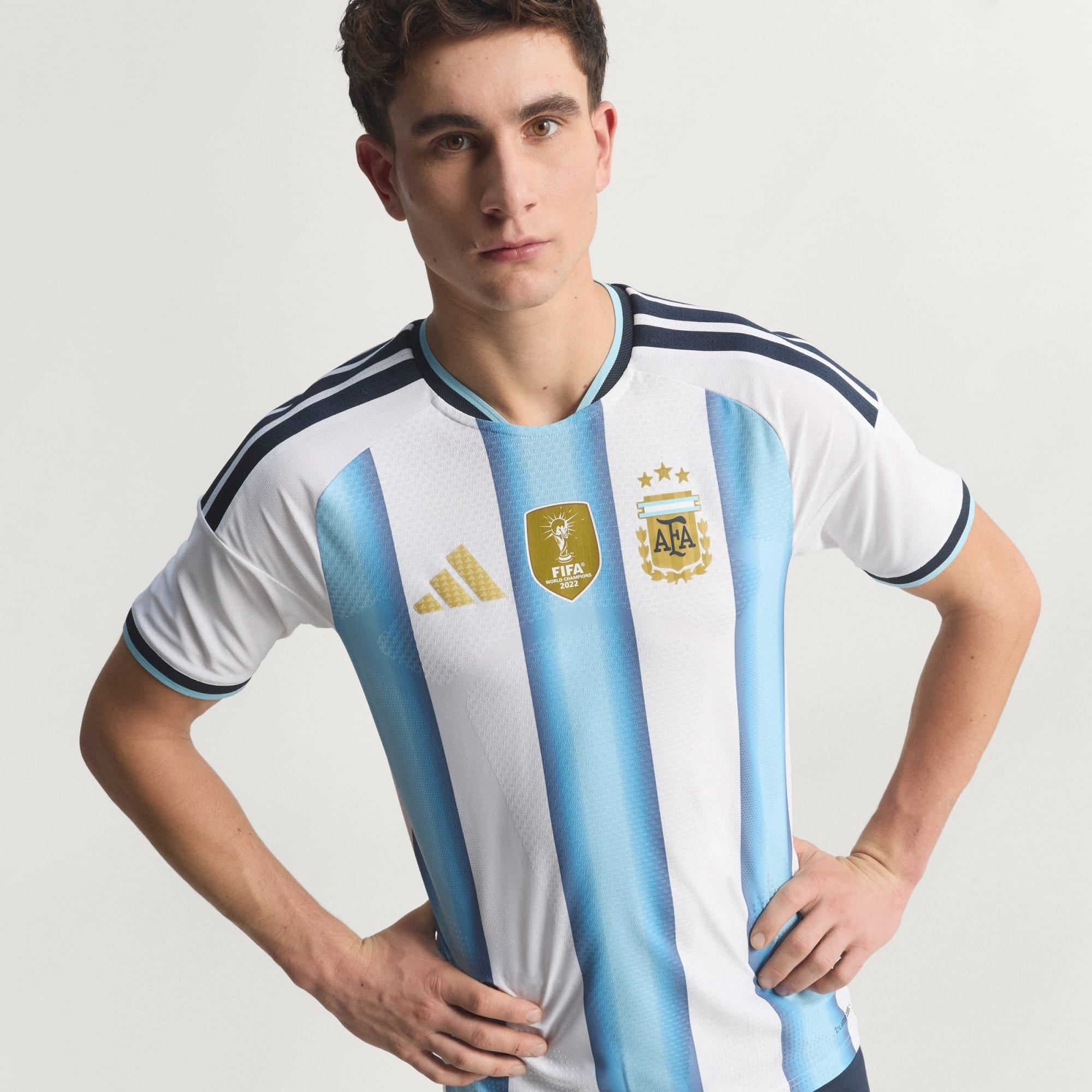 Camisa Argentina I 2026 - Jogador Masculina - Branca e Azul