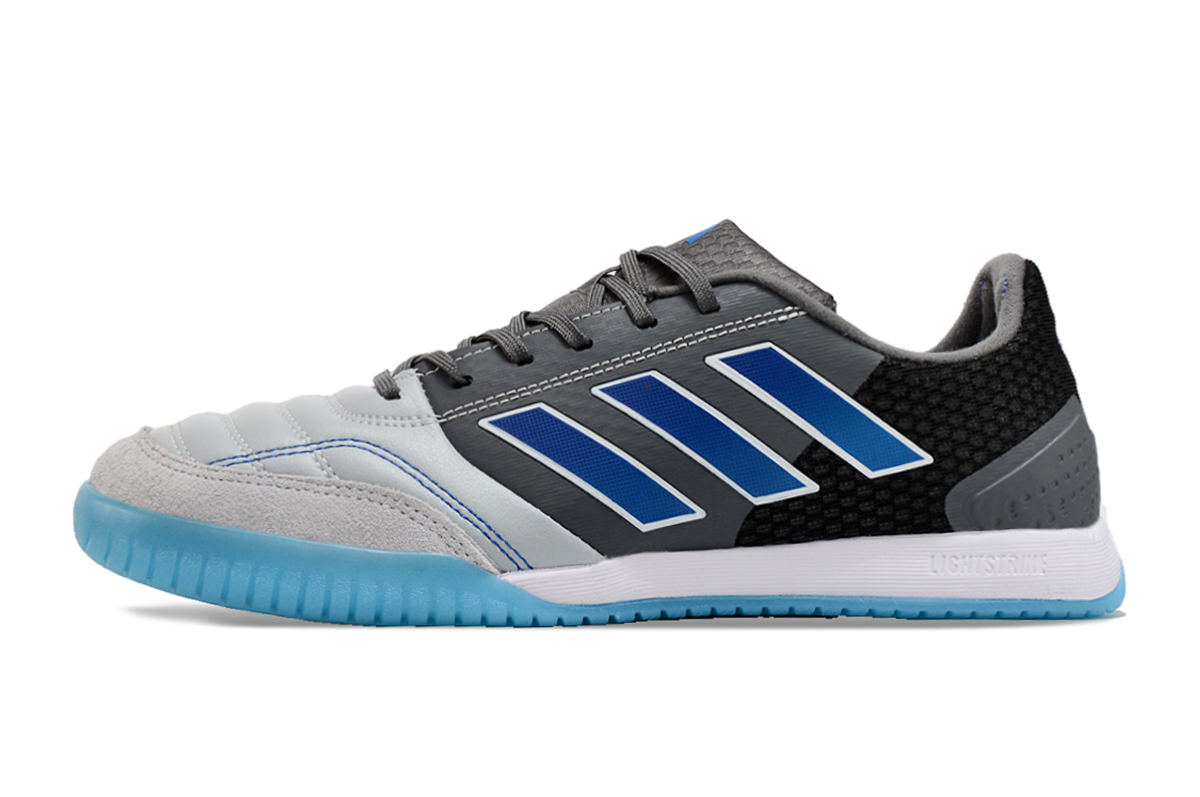 Chuteira Futsal Adidas Competition Top IC Cinza, Azul e Branco