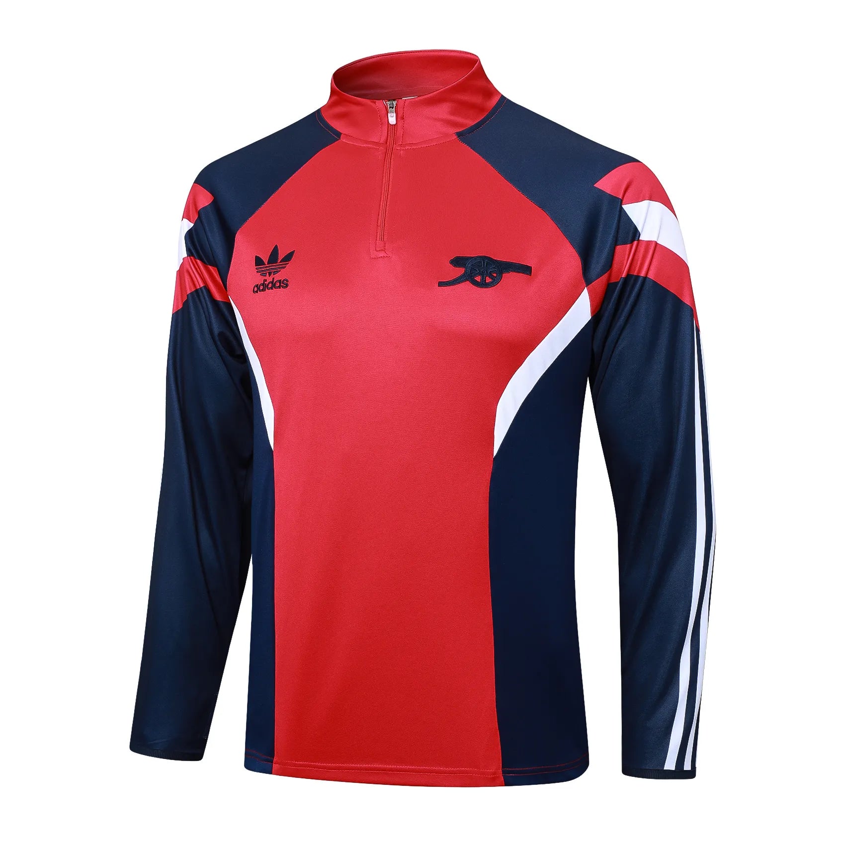 Conjunto Agasalho Treino Arsenal 24/25 Vermelho e Azul Escuro