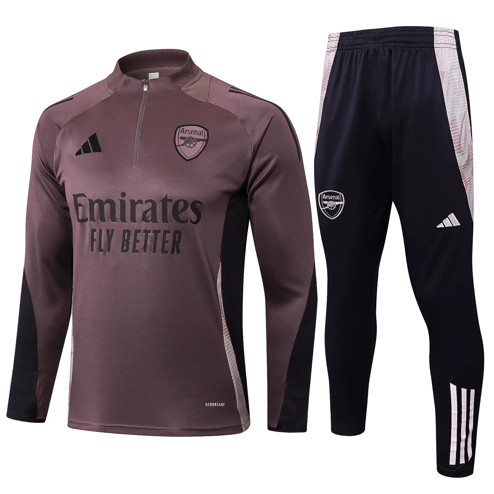 Conjunto Agasalho Treino Arsenal 24/25 Roxo Aurora