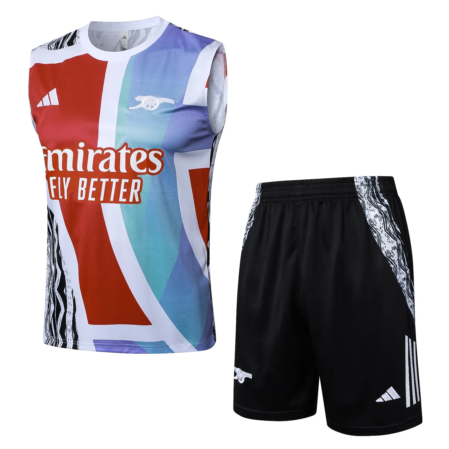 Conjunto Arsenal Treino Regata 24/25 Vermelho e Azul