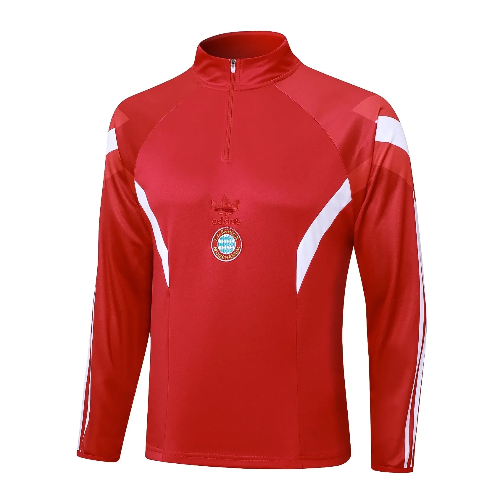 Conjunto Agasalho Treino Bayern de Munique 24/25 Vermelho e Branco