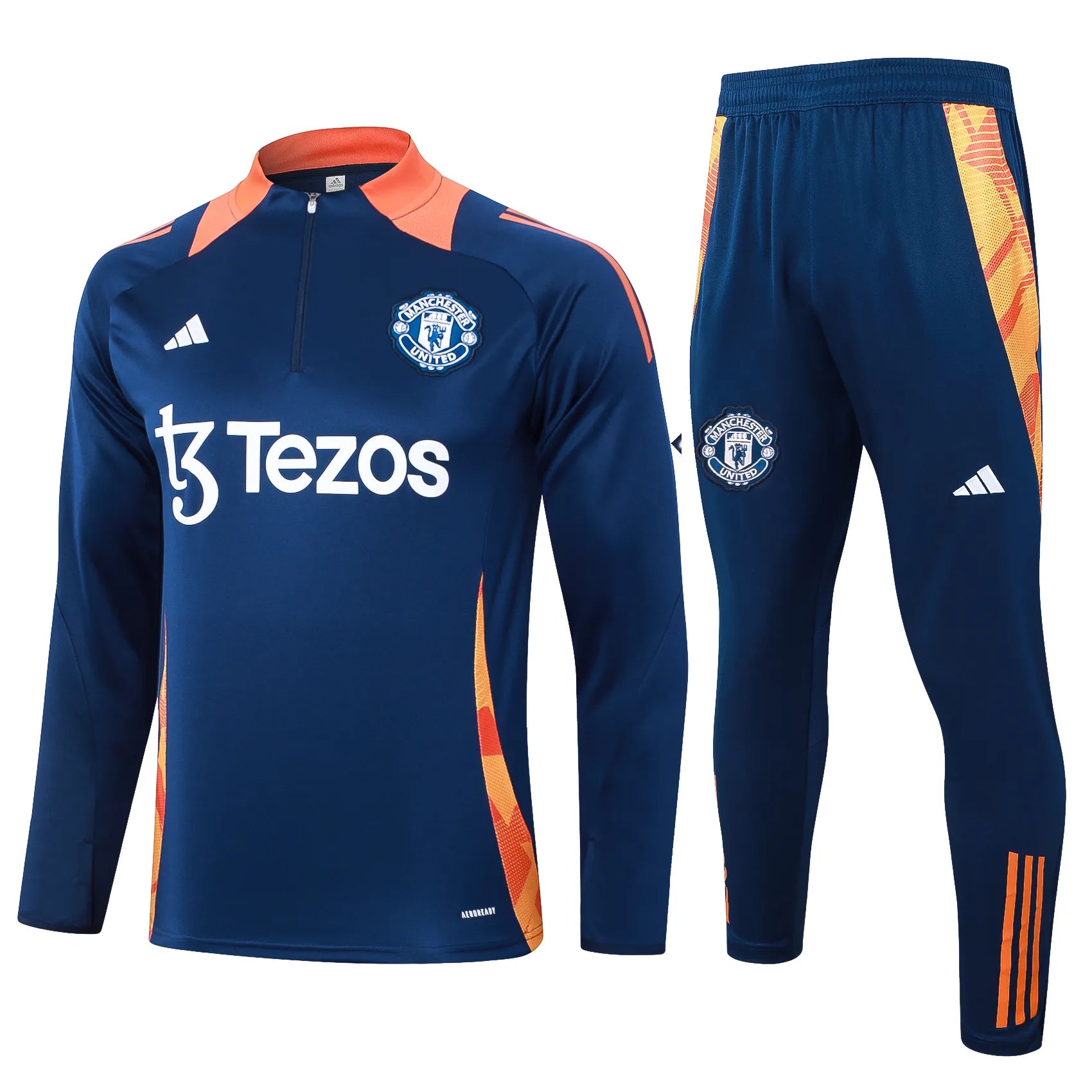 Conjunto Agasalho Treino Manchester United 24/25 Azul Escuro