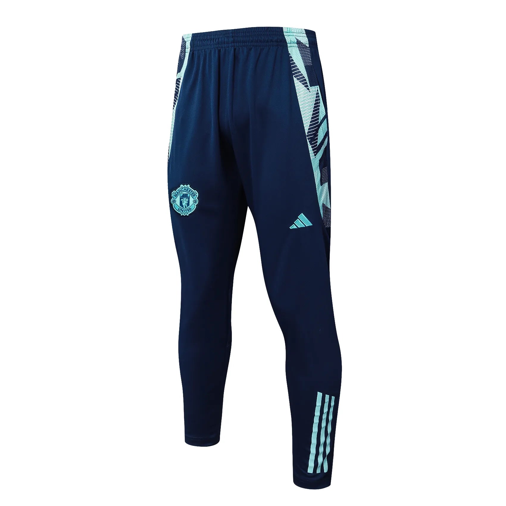 Conjunto Agasalho Treino Manchester United 24/25 Azul Turquesa