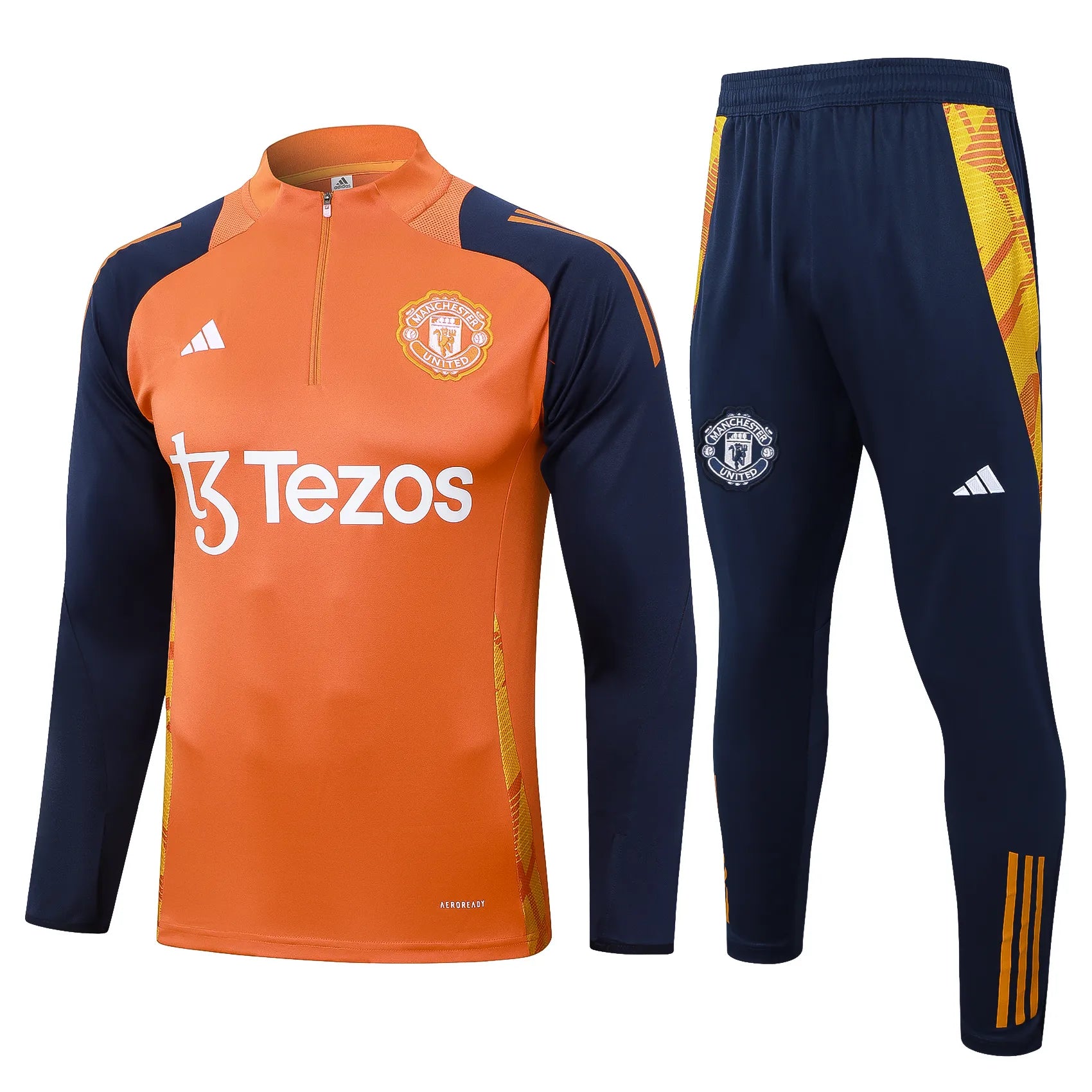 Conjunto Agasalho Treino Manchester United 24/25 Laranja