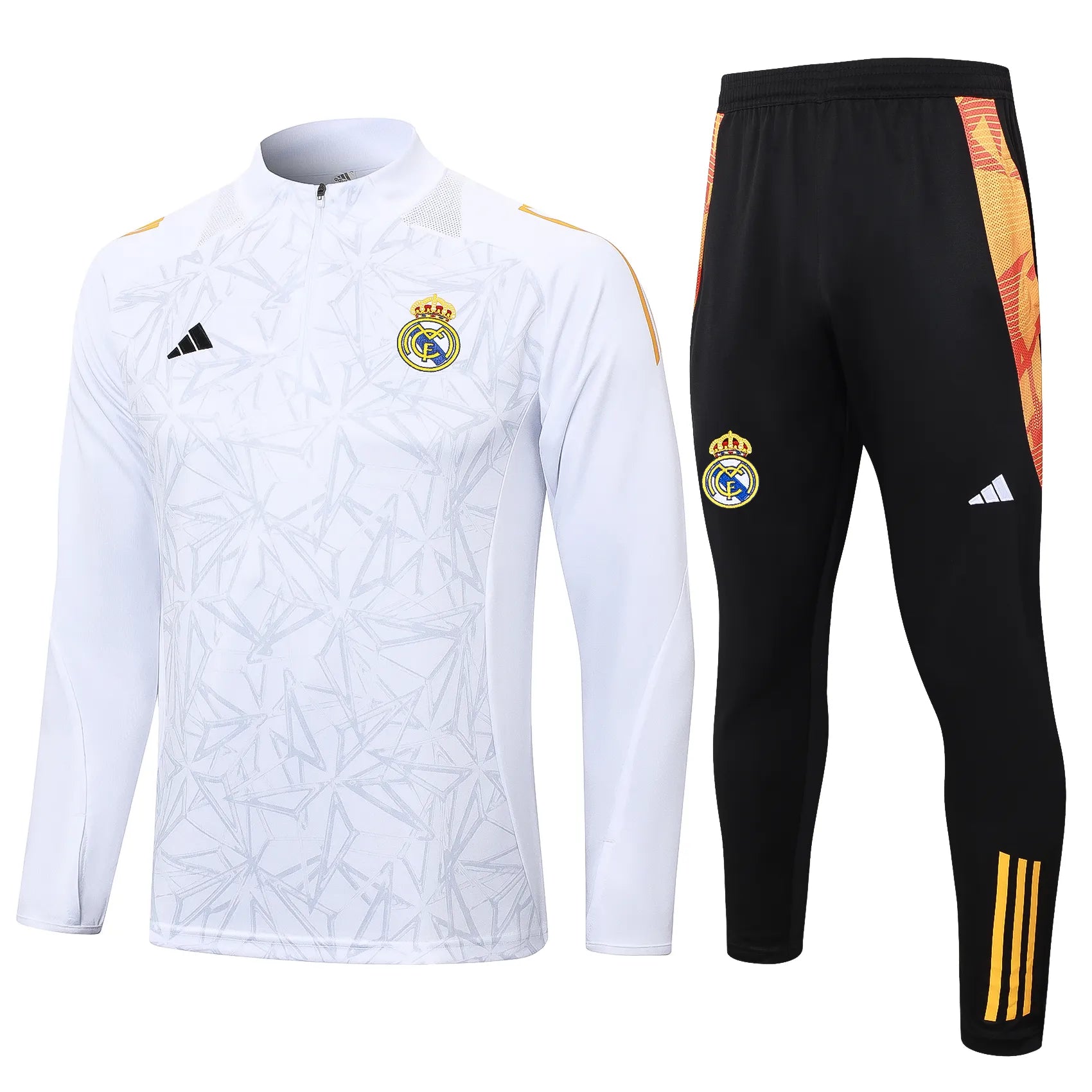 Conjunto Agasalho Treino Real Madrid 24/25 Branco