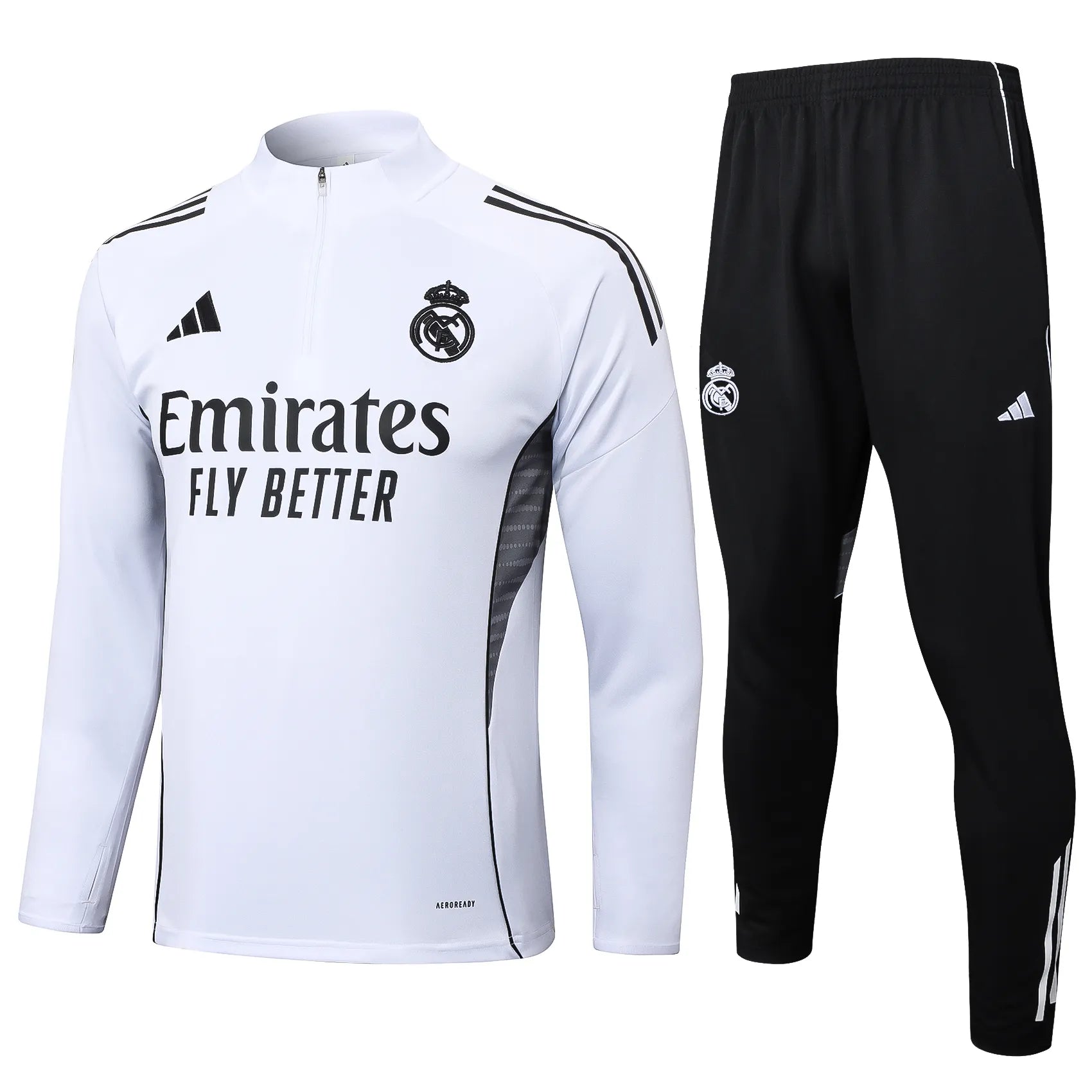 Conjunto Agasalho Treino Real Madrid 25/26 Branco