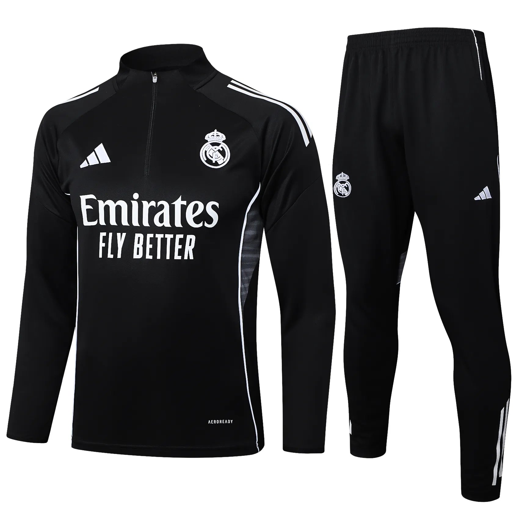 Conjunto Agasalho Treino Real Madrid 25/26 Preto