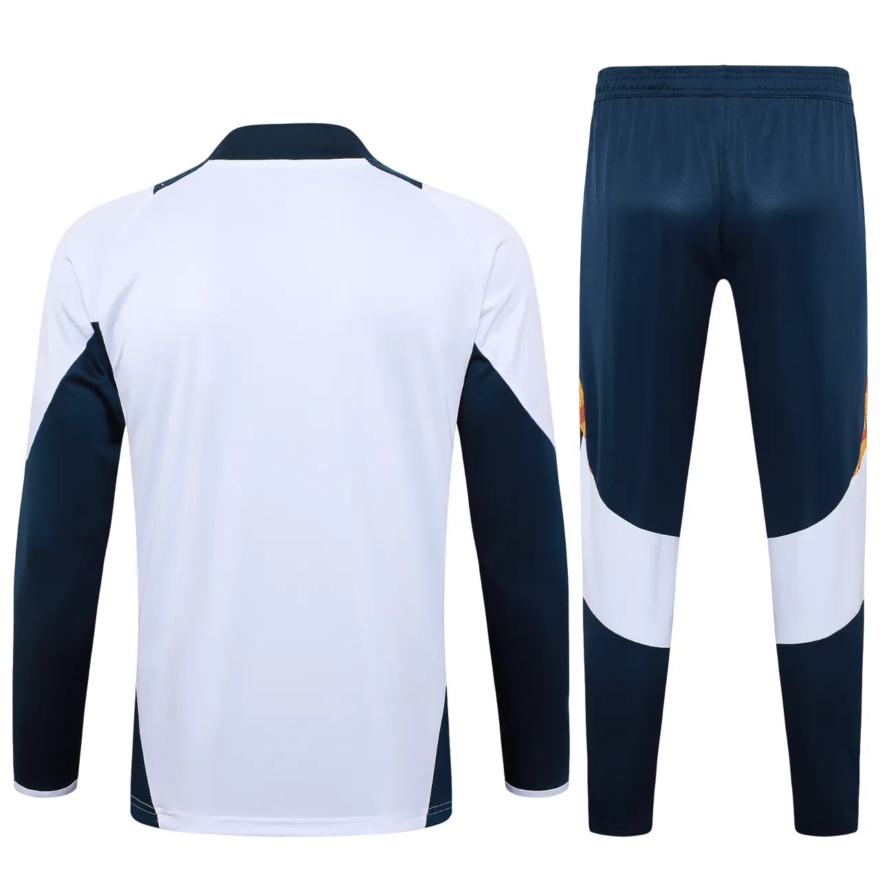 Conjunto Agasalho Treino Real Madrid 24/25 Branco e Azul