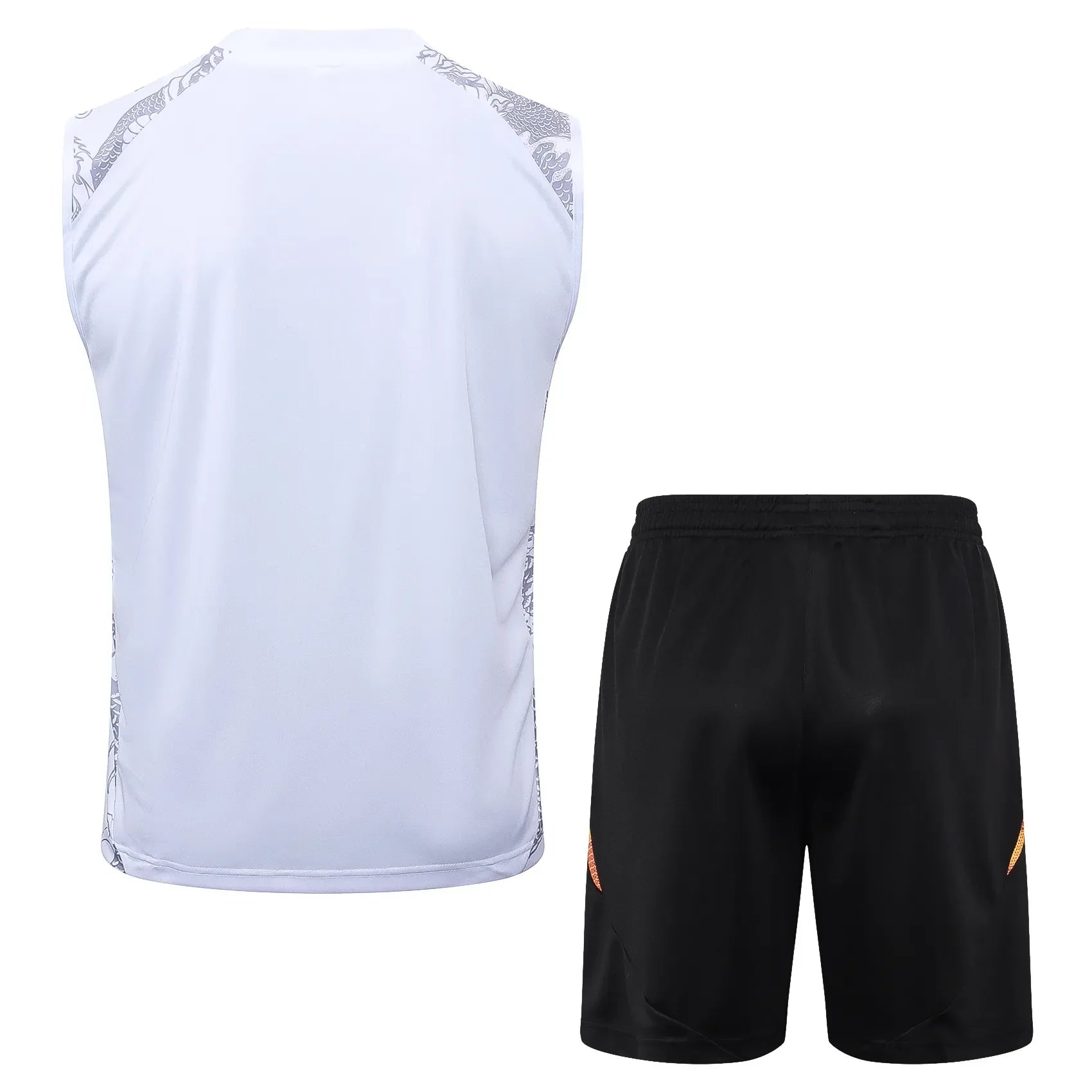 Conjunto Real Madrid Treino Regata 24/25 Branco Dragão