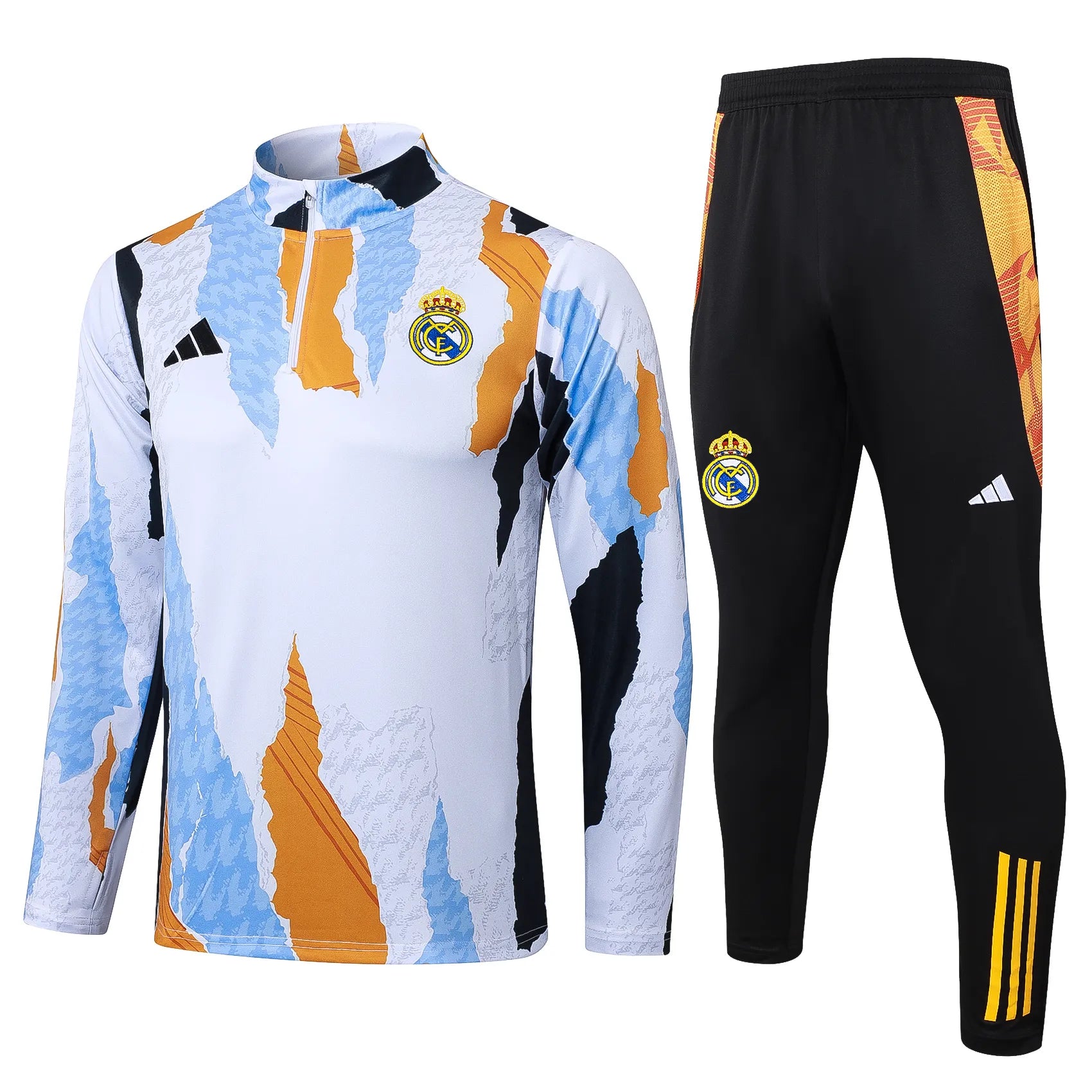 Conjunto Agasalho Treino Real Madrid 24/25 Branco