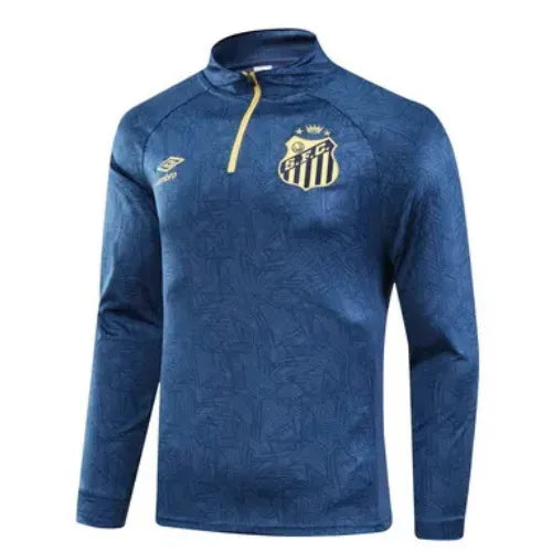 Conjunto Agasalho Treino Santos 24/25 Azul Marinho