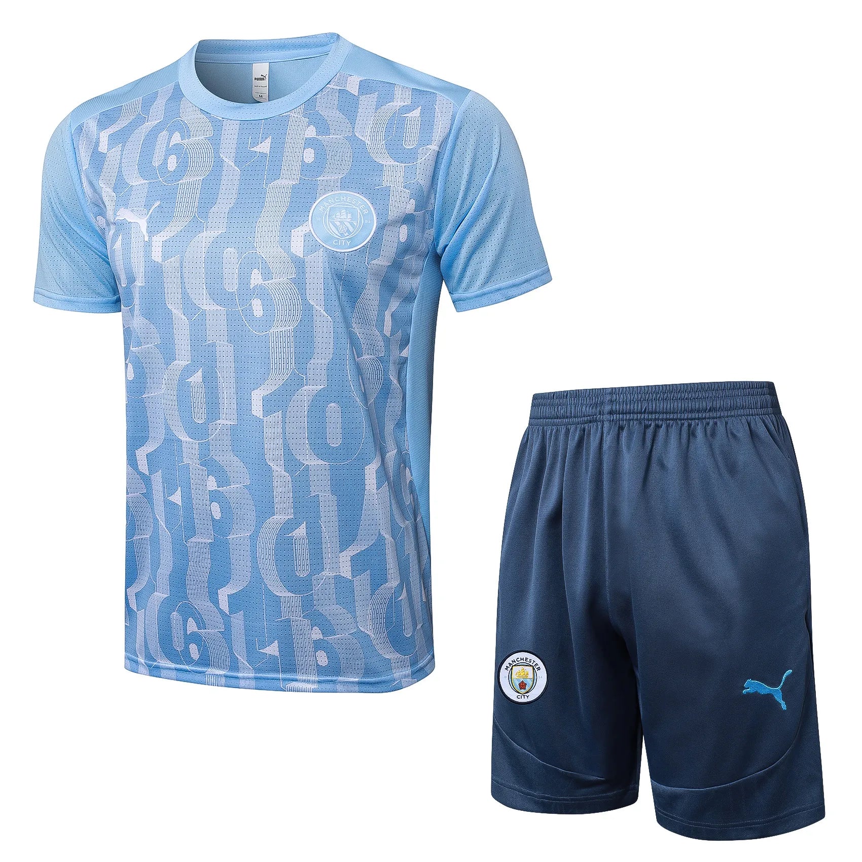 Conjunto Manchester City Treino 24/25 Azul Claro