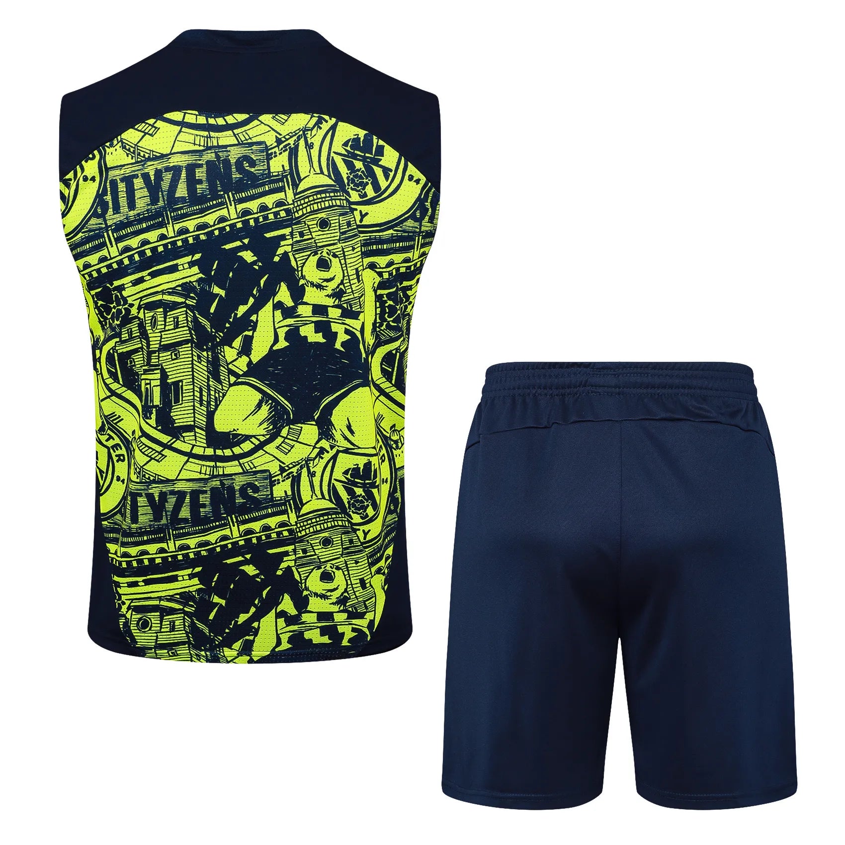 Conjunto Manchester City Treino Regata 24/25 Amarelo
