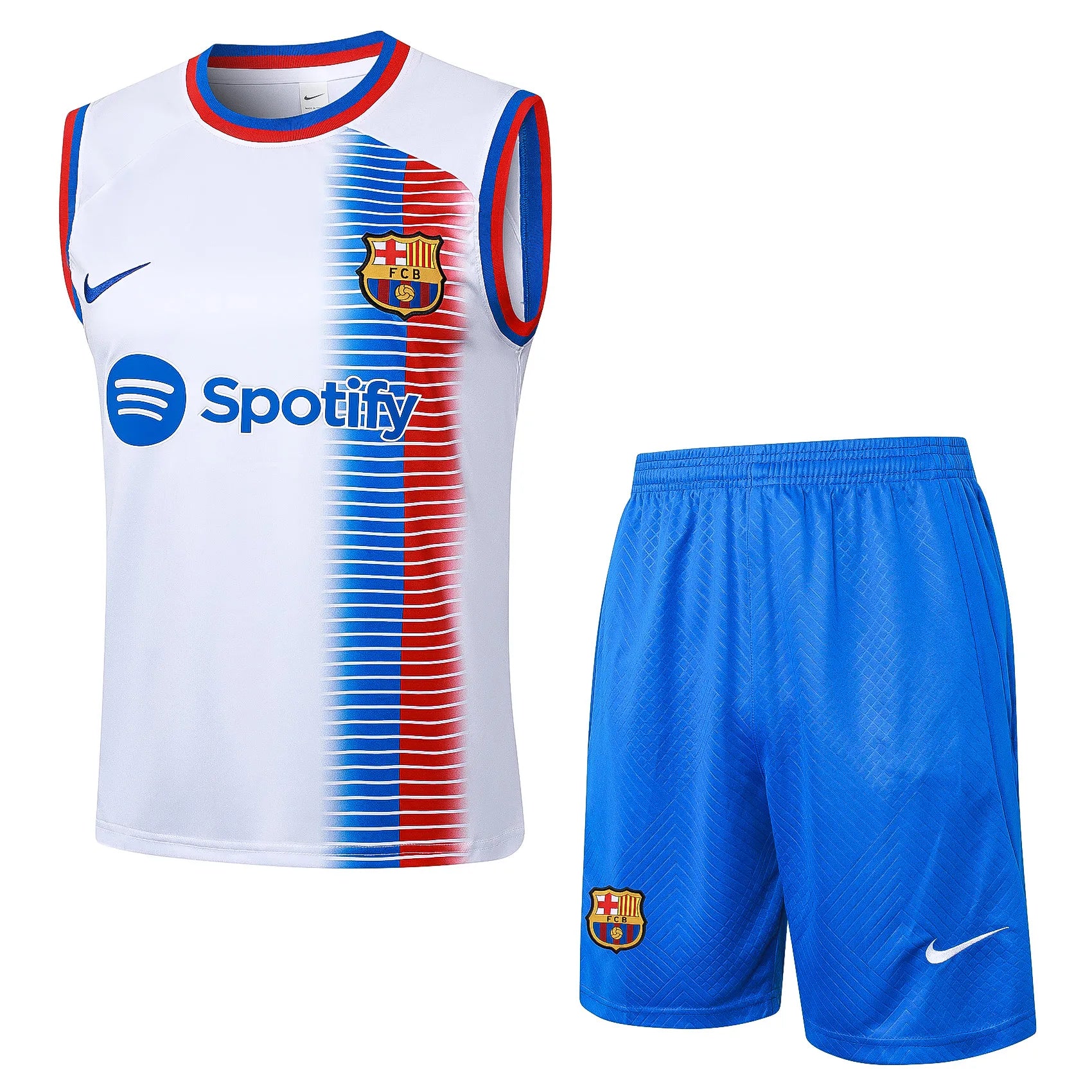 Conjunto Barcelona Treino Regata 24/25 Branco