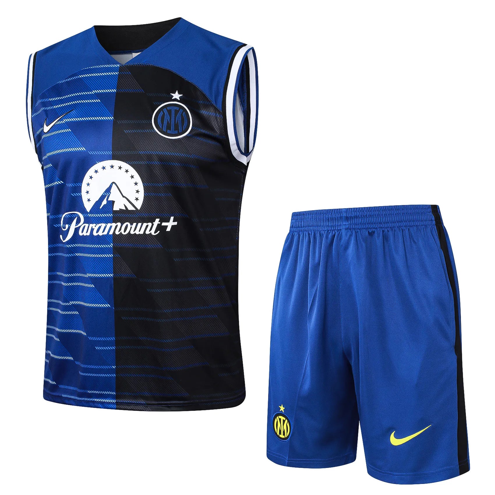 Conjunto Inter de Milão Treino Regata 24/25 Azul e Preto
