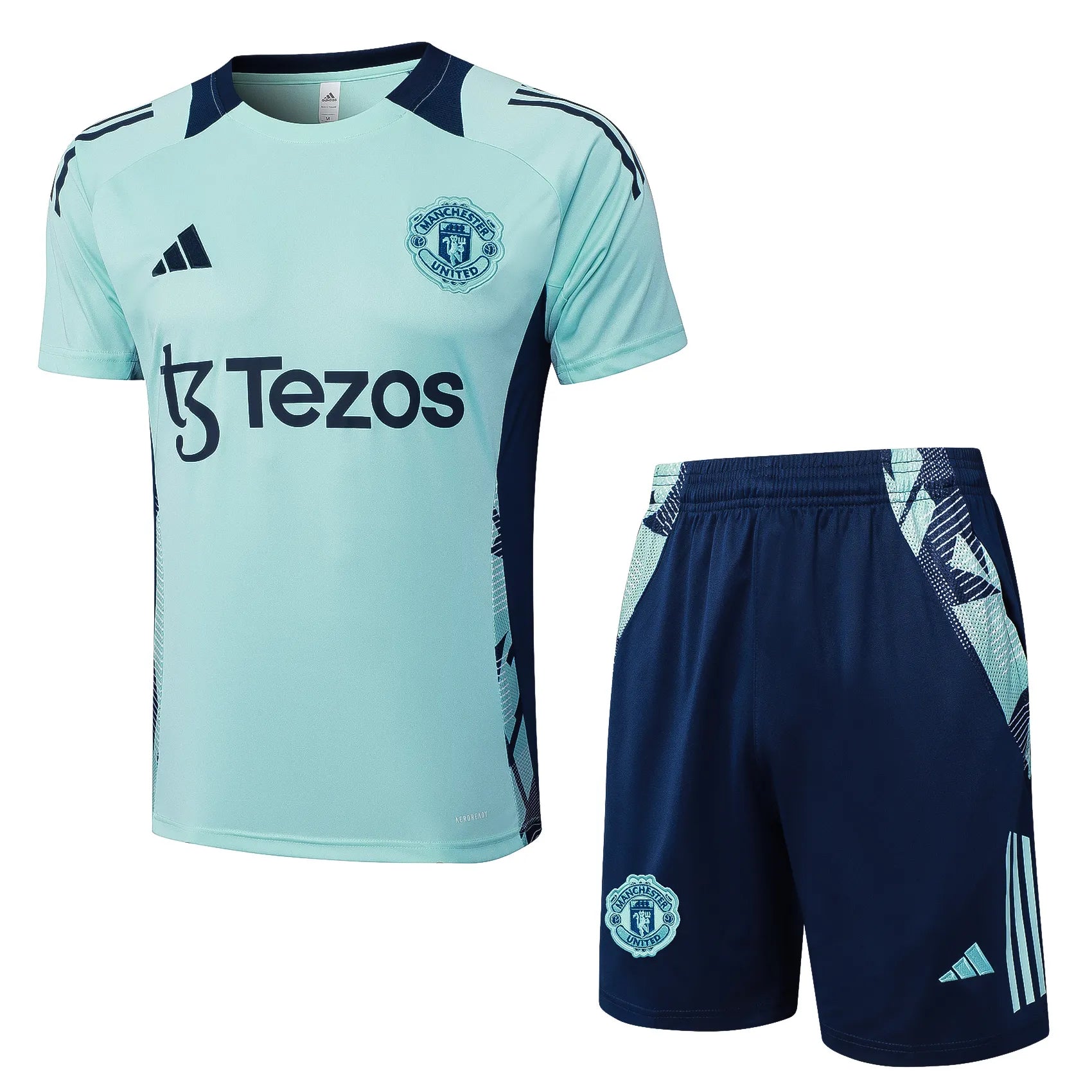 Conjunto Manchester United Treino 24/25 Azul Turquesa