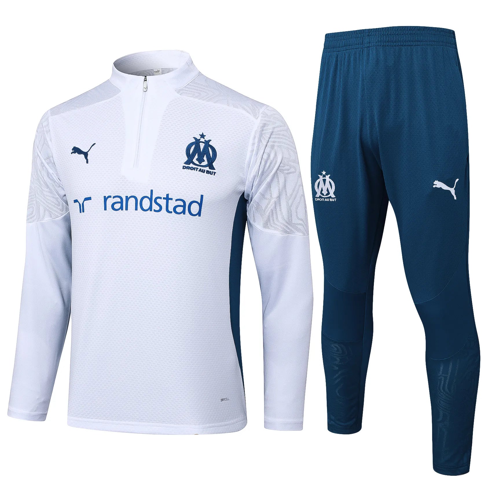 Conjunto Agasalho Treino Olympique de Marseille 24/25 Branco