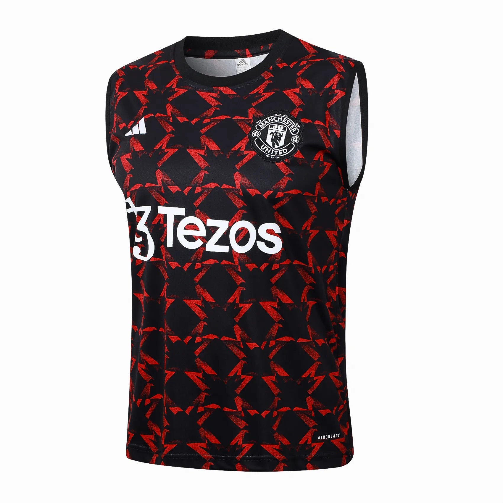 Conjunto Manchester United Treino Regata 24/25 Vermelho e Preto