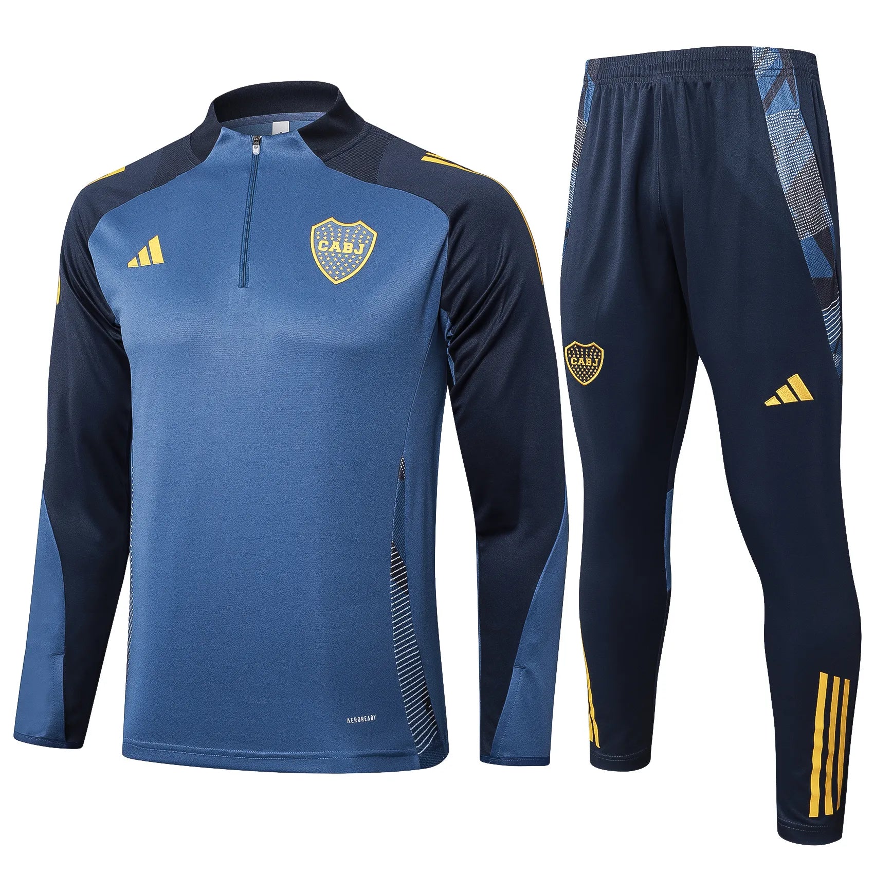 Conjunto Agasalho Treino Boca Juniors 24/25 Azul Escuro