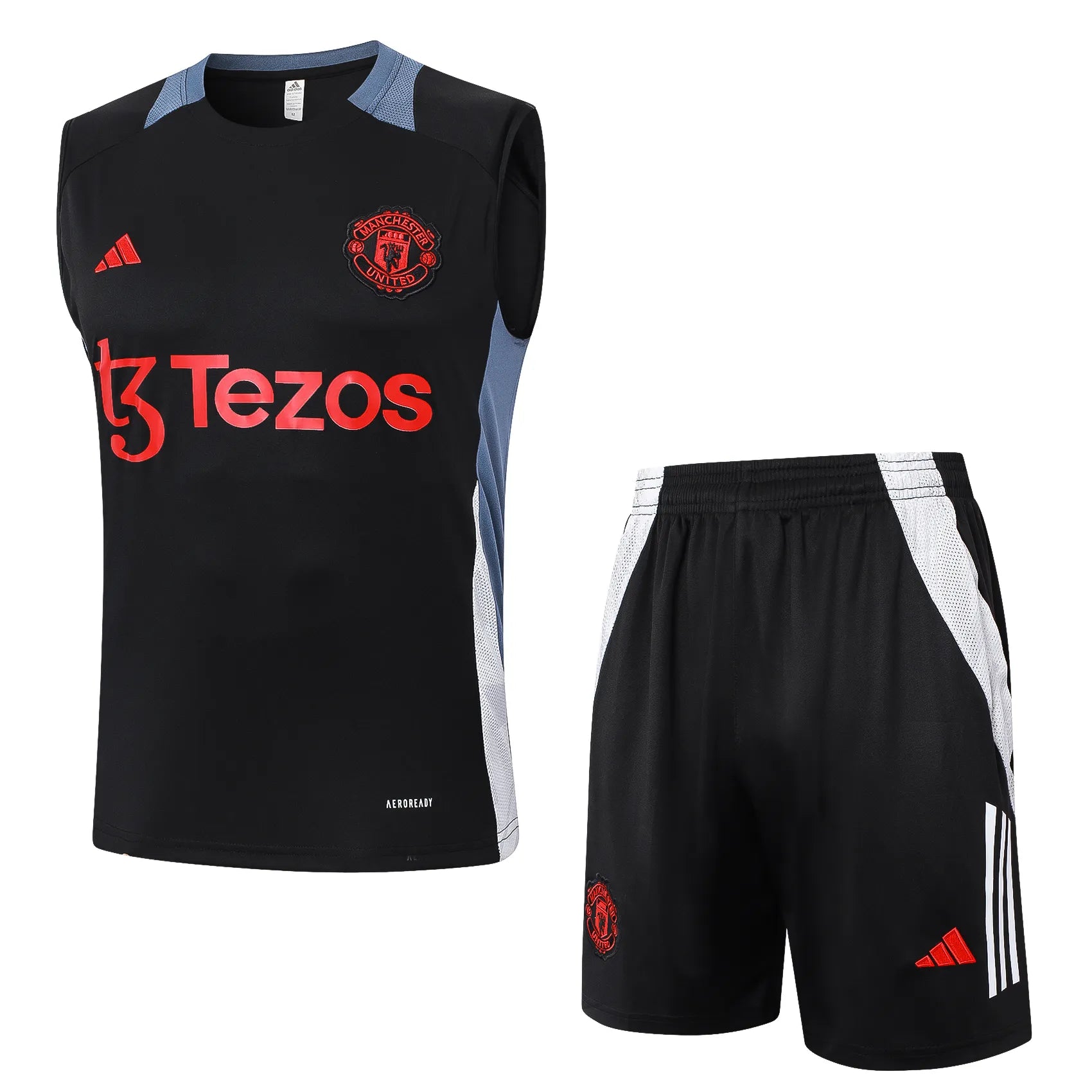 Conjunto Manchester United Treino Regata 24/25 Preto