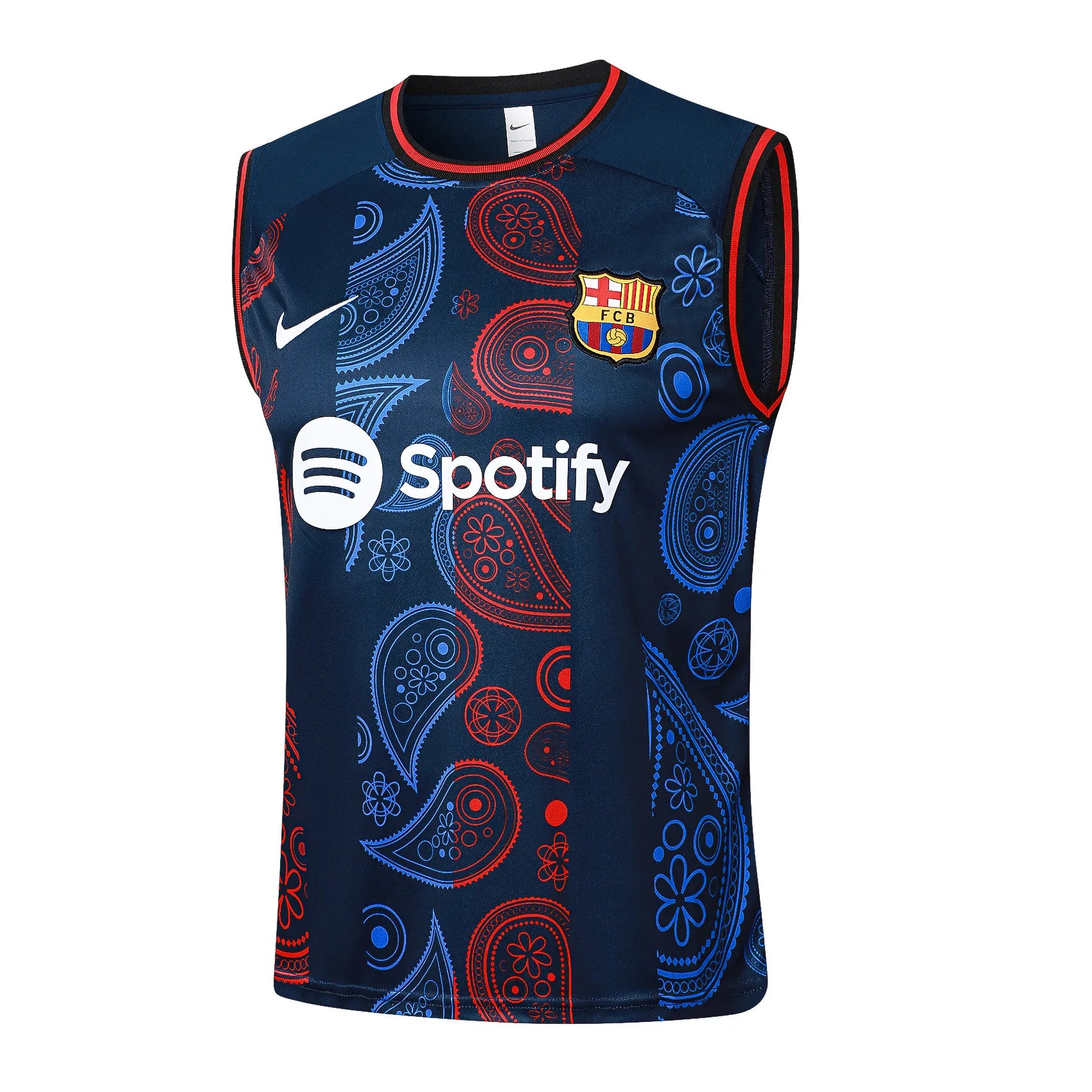 Conjunto Barcelona Treino Regata 24/25 Vermelho e Azul