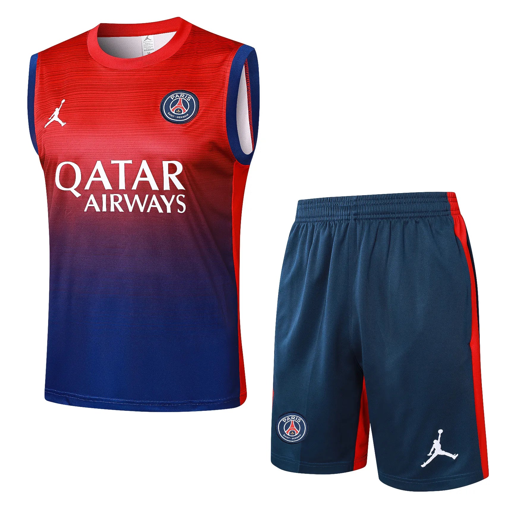 Conjunto PSG Treino Regata 24/25 Vermelho e Azul