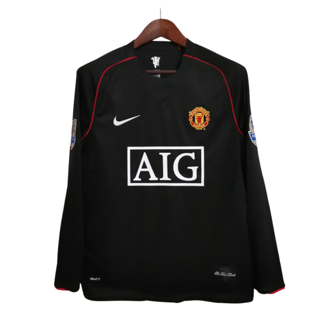 Camisa Retrô Manga Longa Manchester United II 2007/2008