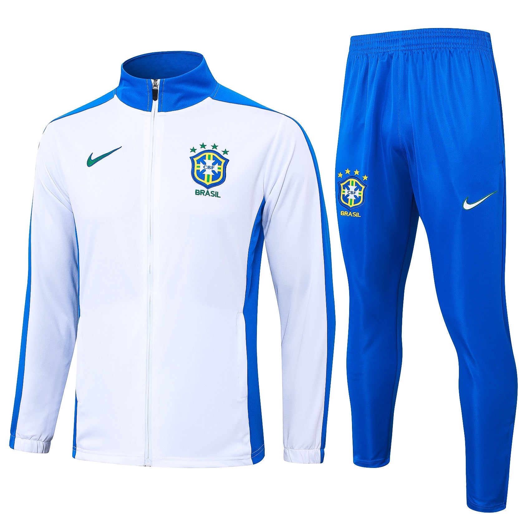Conjunto Agasalho Treino Brasil 24/25 Branco