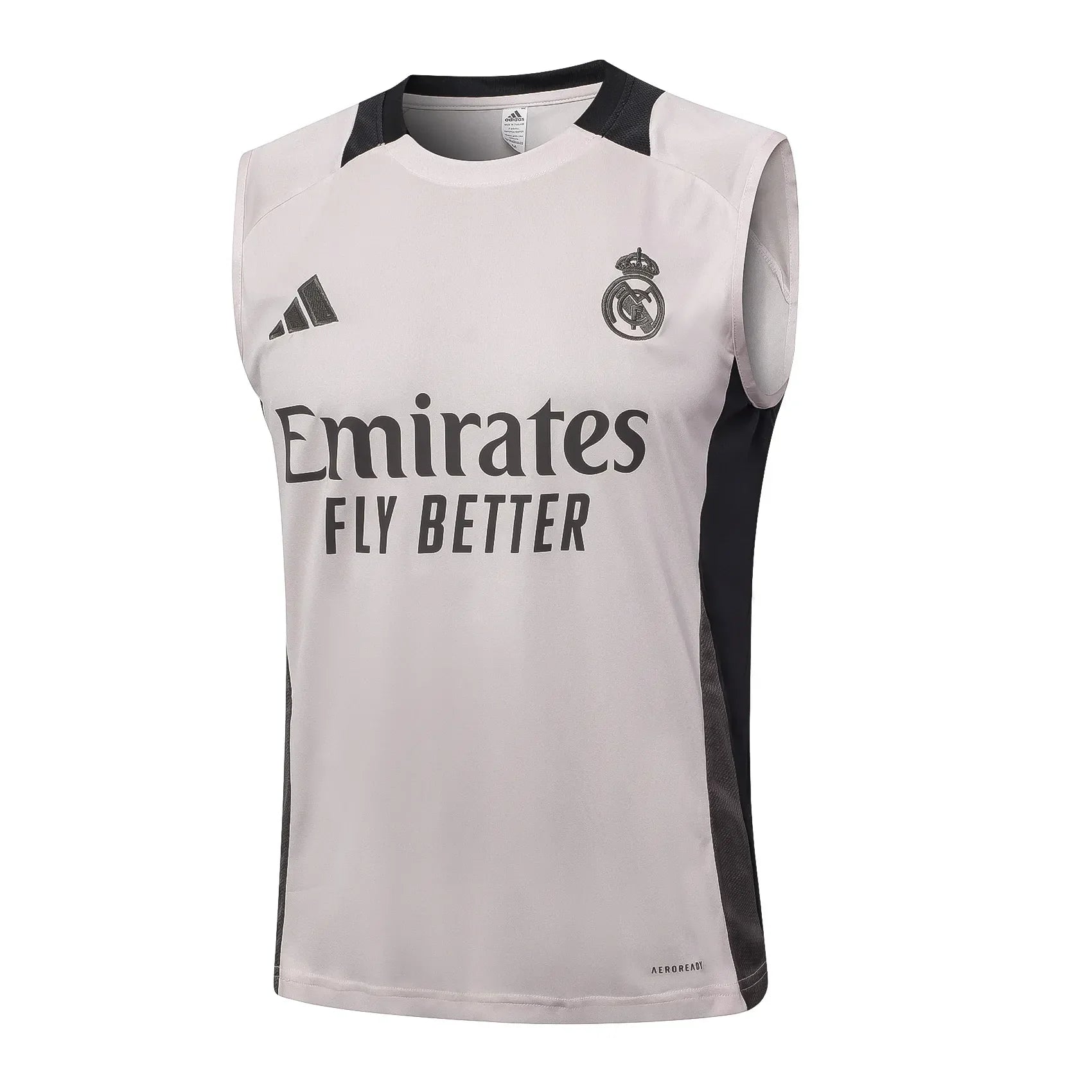 Conjunto Real Madrid Treino Regata 24/25 Cinza Claro