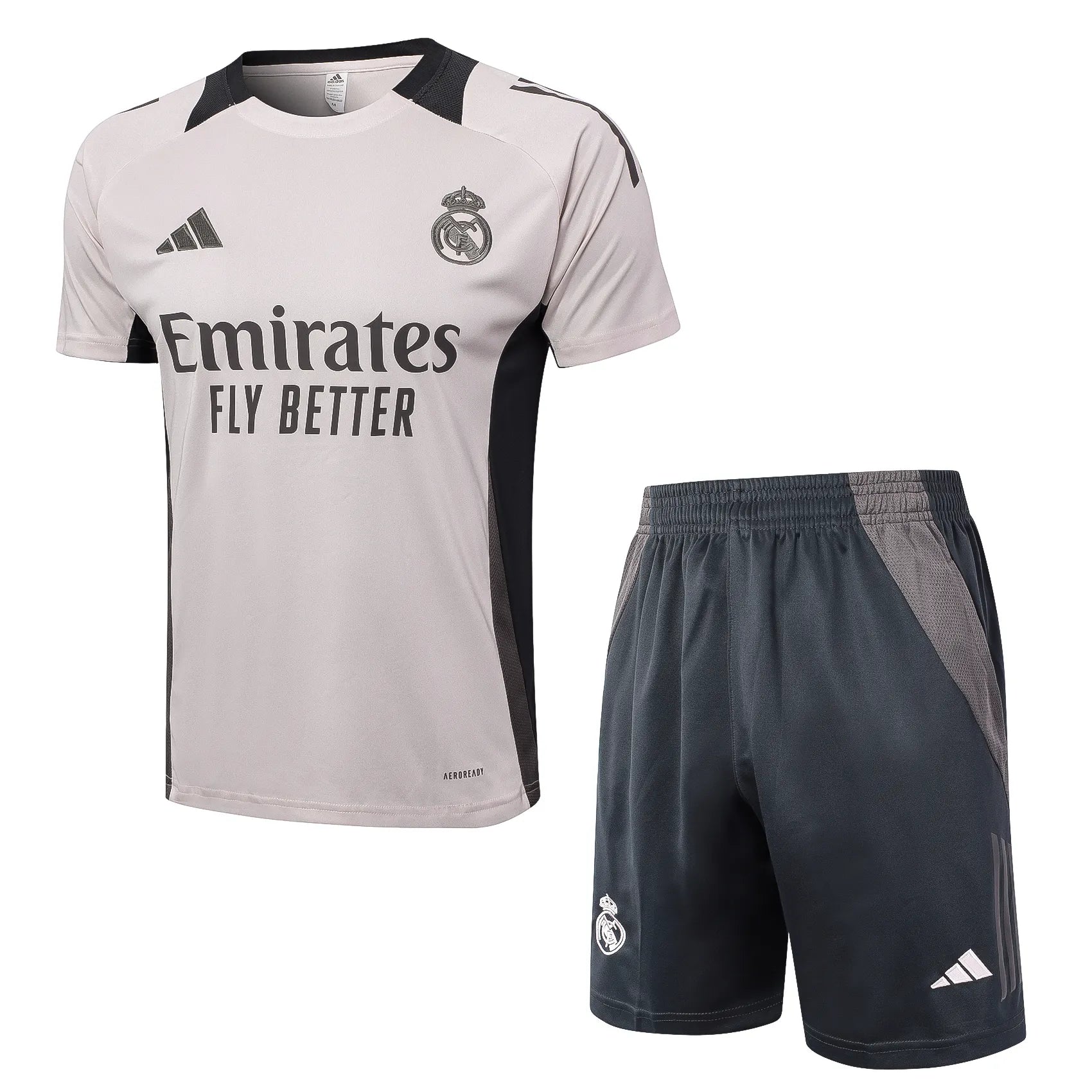 Conjunto Real Madrid Treino 24/25 Cinza Claro