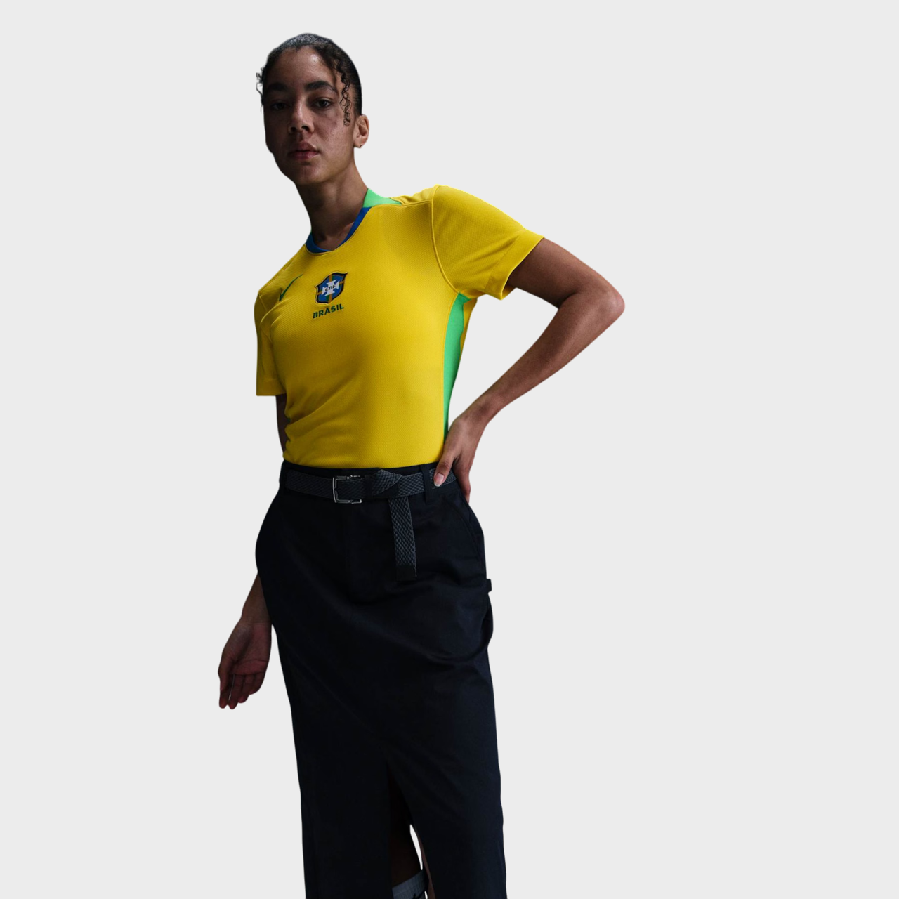Camisa Brasil I 25/26 Feminina Nike Amarela