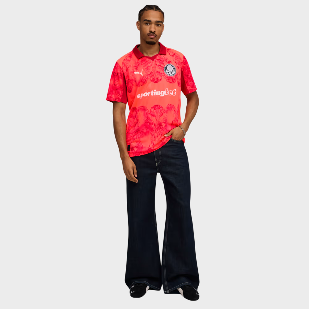 Camisa Palmeiras x KidSuper 25/26 Torcedor Masculina Vermelha