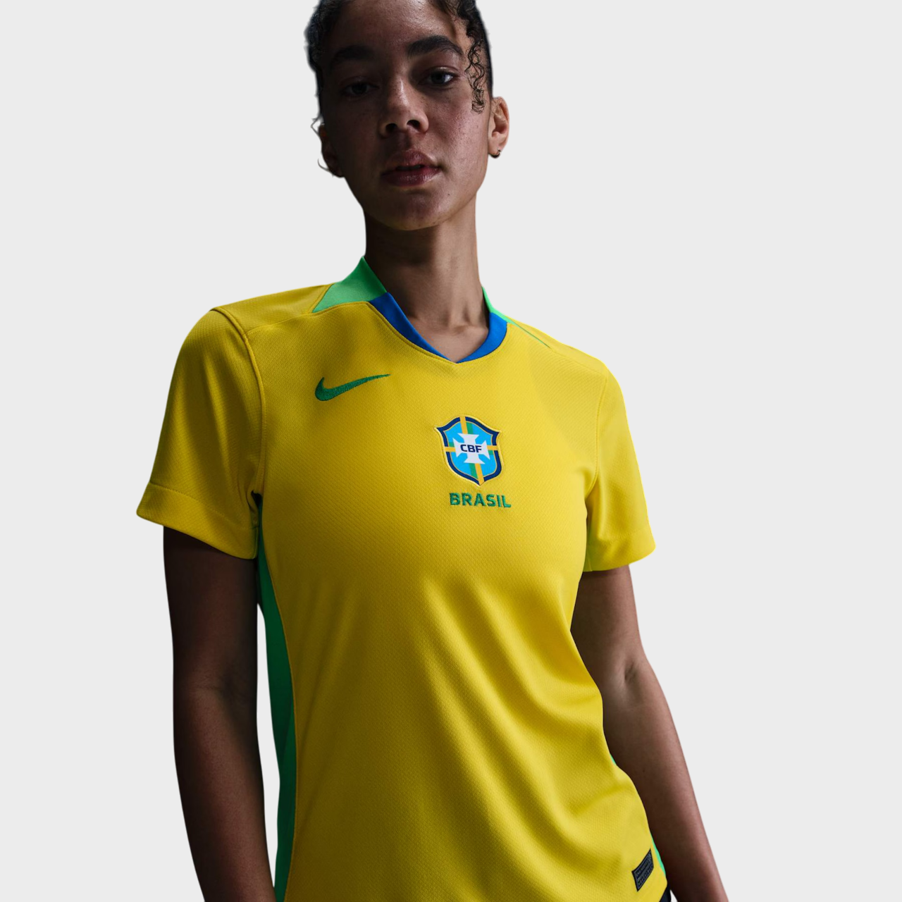 Camisa Brasil I 25/26 Feminina Nike Amarela
