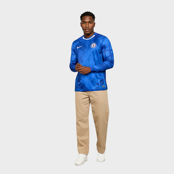 Camisa Manga Longa Chelsea I 25/26 Torcedor Nike Masculina Azul