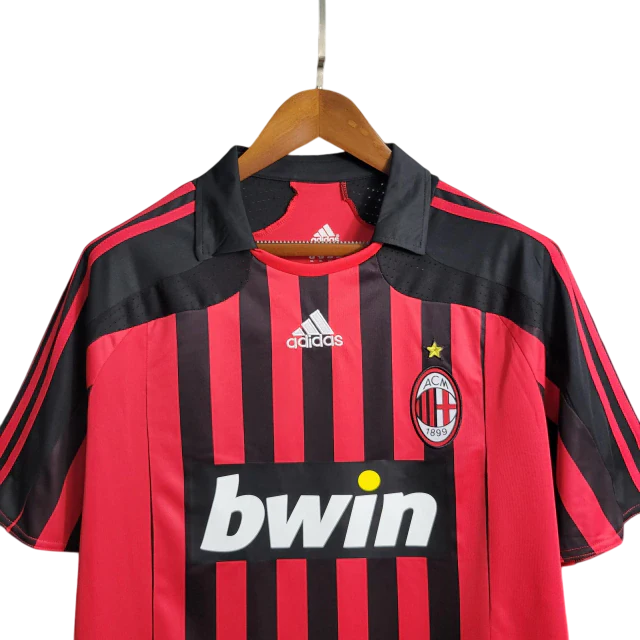 Camisa Retrô Milan I 2007/2008 Adidas Masculina