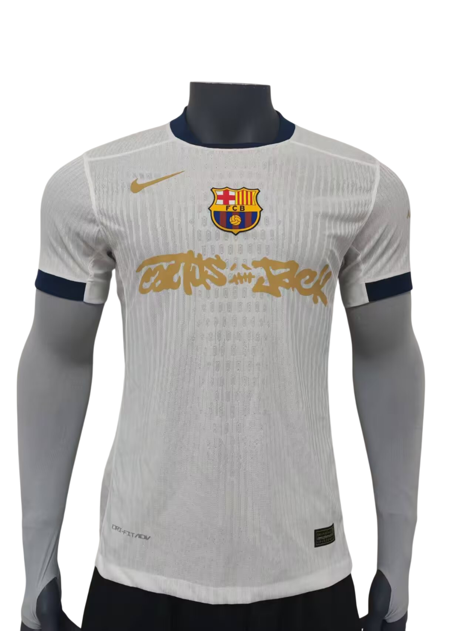 Camisa Barcelona x Travis Scott 24/25 Torcedor Masculino Branco