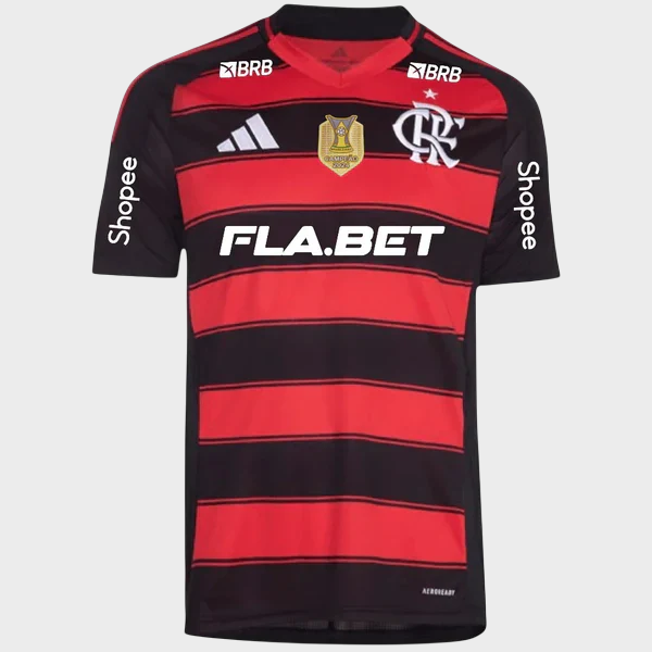 Camisa Flamengo I 25/26 Torcedor Masculina Patrocínios
