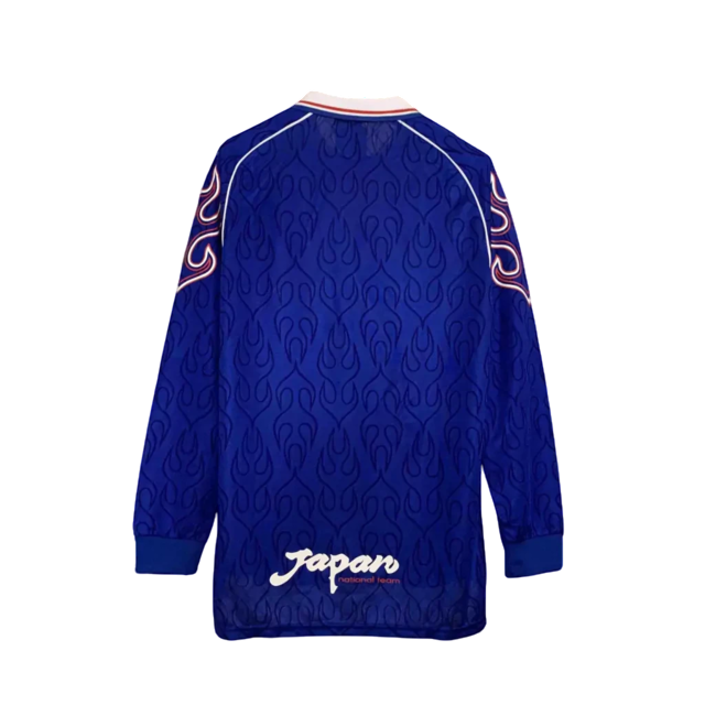 Camisa Japão I Manga Longa 1998 Asics Azul Retrô
