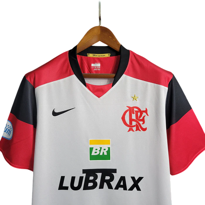 Camisa Retrô Flamengo II 2008/2009 Branco e Vermelho