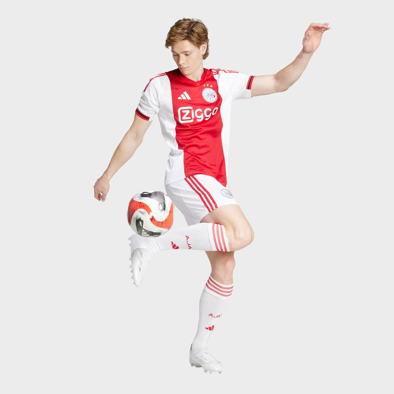 Camisa Ajax I 25/26 Torcedor adidas Masculina Vermelho e Branco